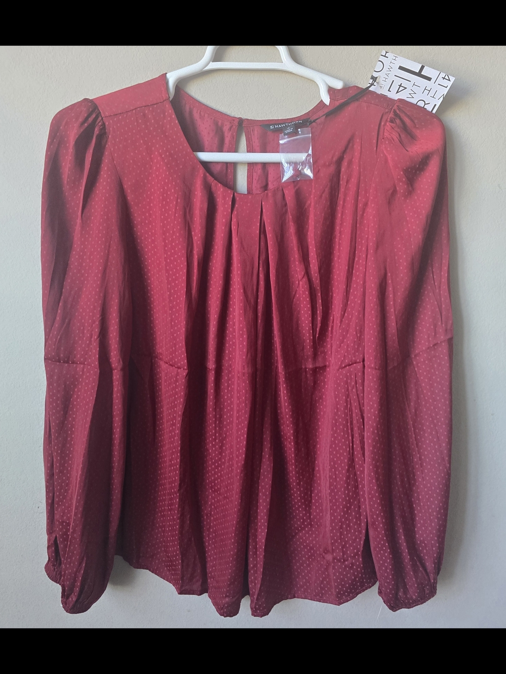 Ava + Viv Red Polka Dot Blouse